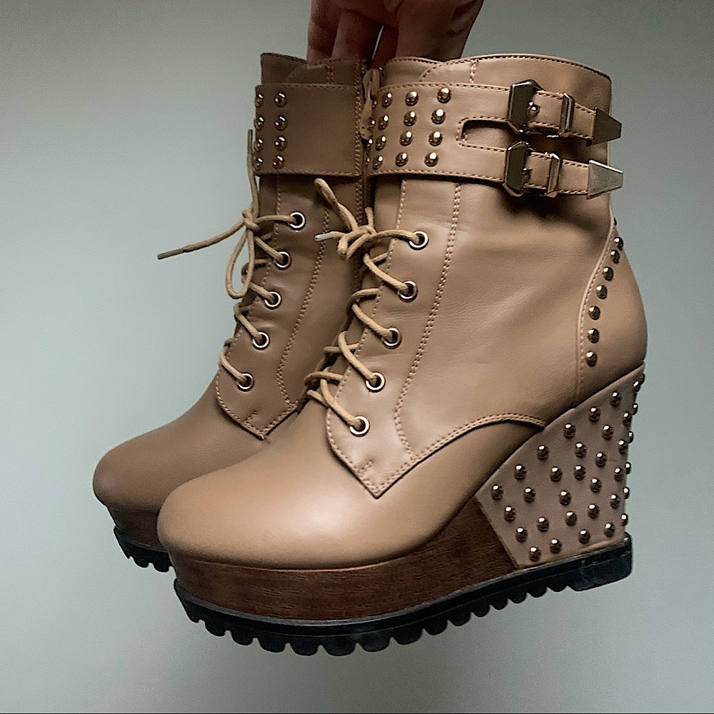 Wonder Woman Pandemic Edition Studded Wedge Heels
